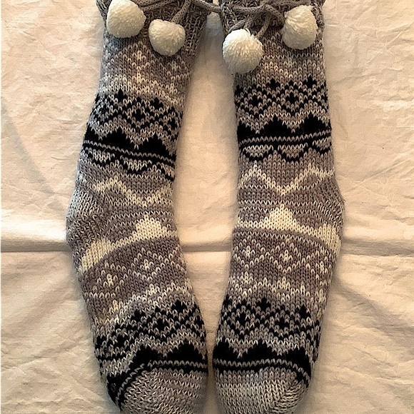 Pompom Stockings Womens Long Knitted Stockings For Women - Picture 2 of 9